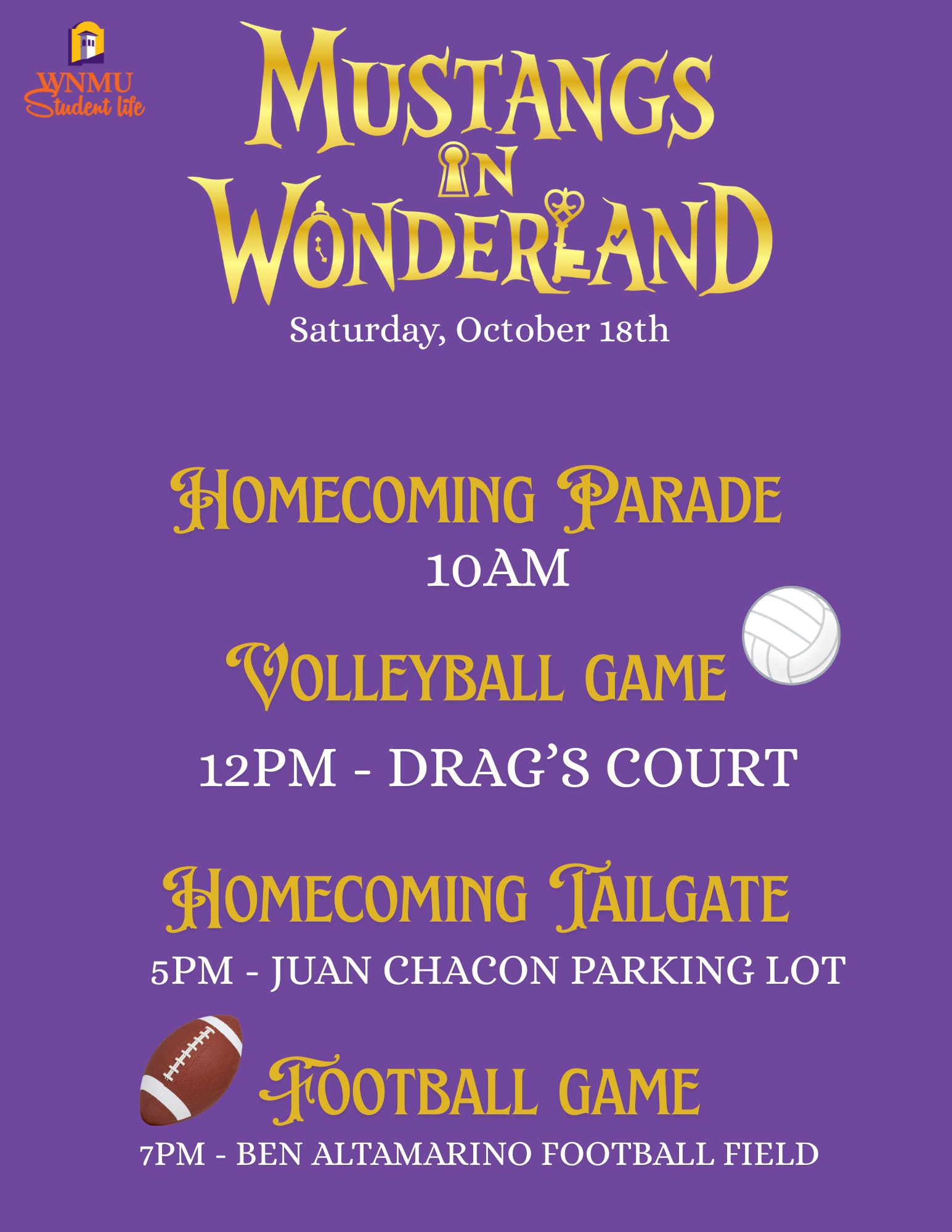Homecoming Day Event Lineup